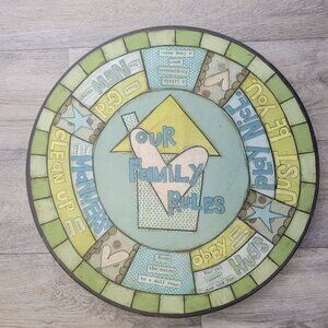 Demdaco Our Family Rules Lazy Susan 16"